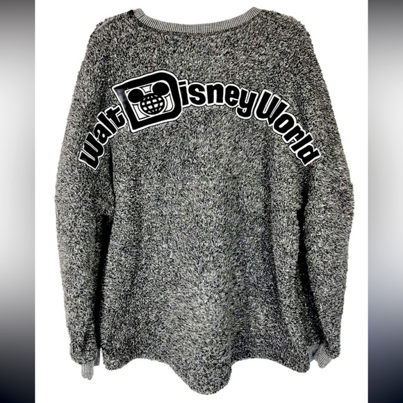 Fuzzy Sherpa gray Disney spirit jersey small winterembroidered fall casual